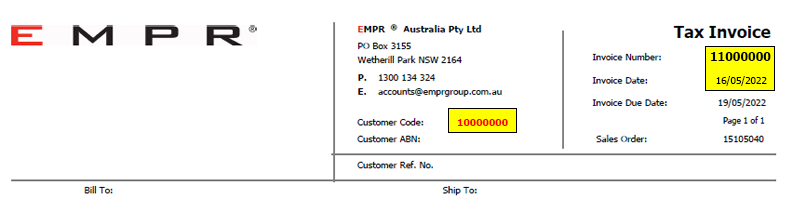 Invoice sample